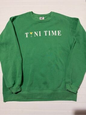 Pacific & Co. "Tini Time" Green Crewneck Sweatshirt - Men's XL Martini